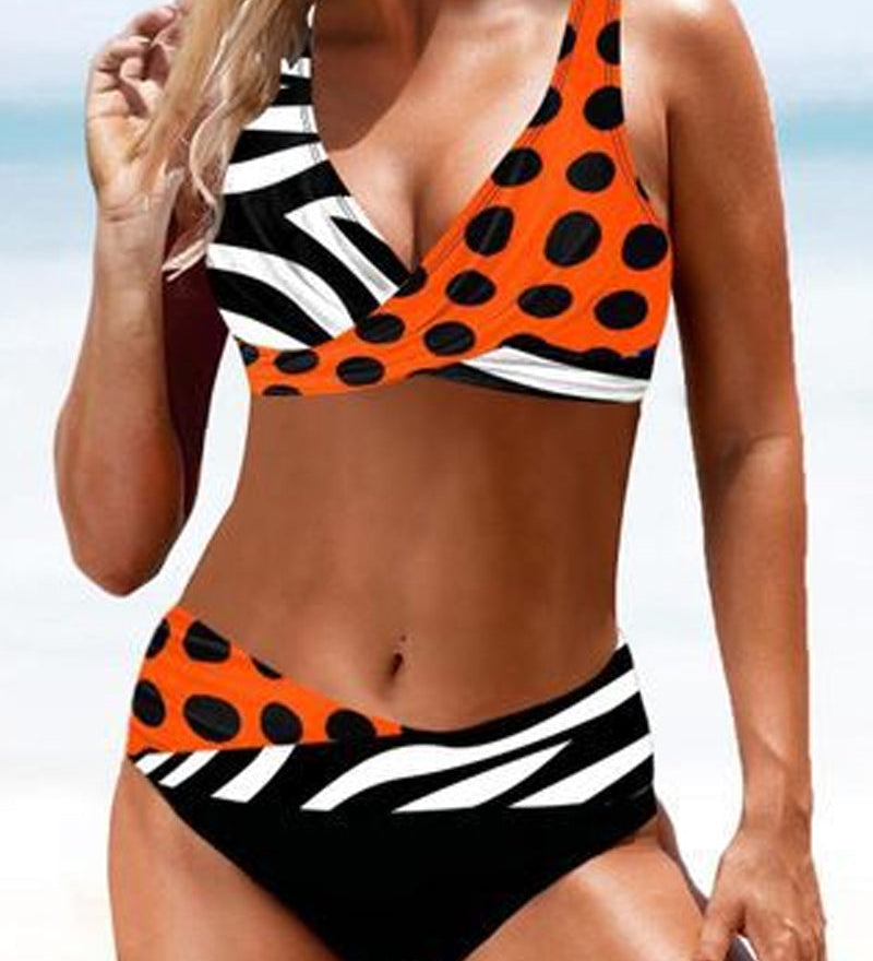 Lorena - Bikini Colorido y Radiante de Estampado Vibrante