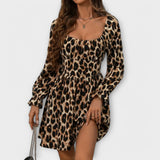 Vestido de estampado de leopardo para Valentina