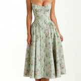 Odette - Vestido midi con corpete estructurado
