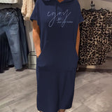 Sásquia - Vestido casual con capucha elegante