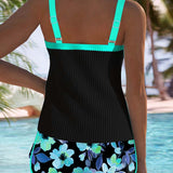 Diana - Tankini Chic de Dos Piezas con Top Favorecedor y Pantalón Cómodo