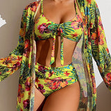 Emma - Bikini con Falda y Estampado Floral Elegante