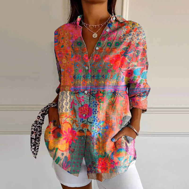 Rafaela - Camisa con Estampado Romántico