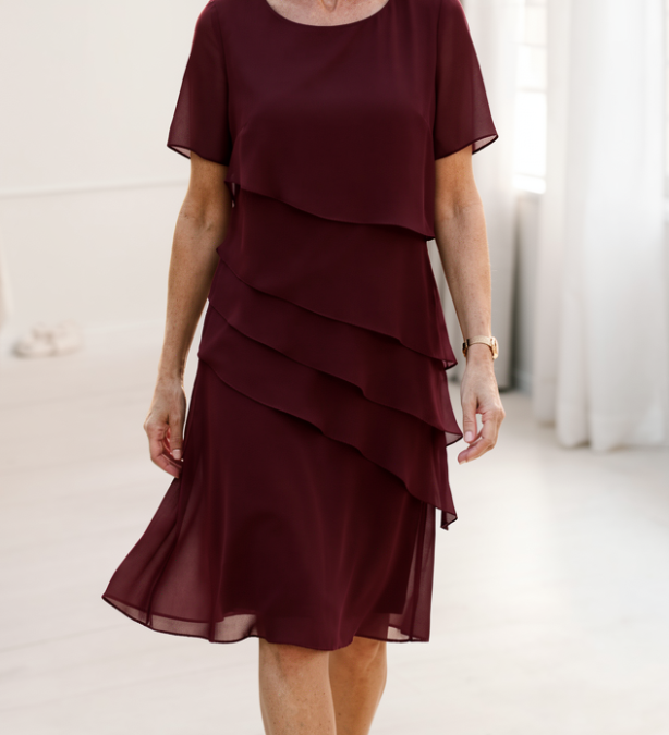 Lía - Vestido Ruffle de Conforto Elegante