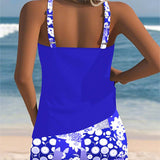 Carla - Tankini de Dos Piezas con Top sin Mangas y Short, Estampado Alegre