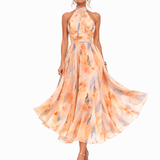 Aurora - Vestido con Escote en Acuarela Elegante