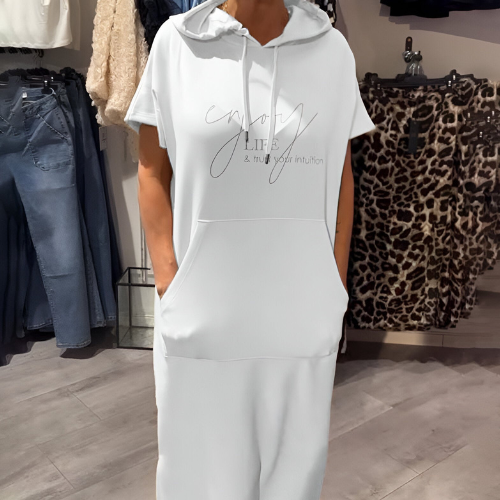 Sásquia - Vestido casual con capucha elegante