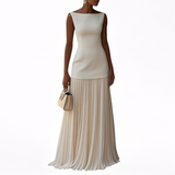 Celeste - Vestido Maxi Plisado Elegante