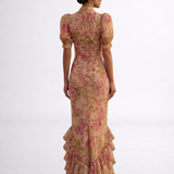 Rosalía - Vestido Largo Floral en Chiffon