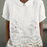 Liliana - Blusa Elegante con Bordado Floral