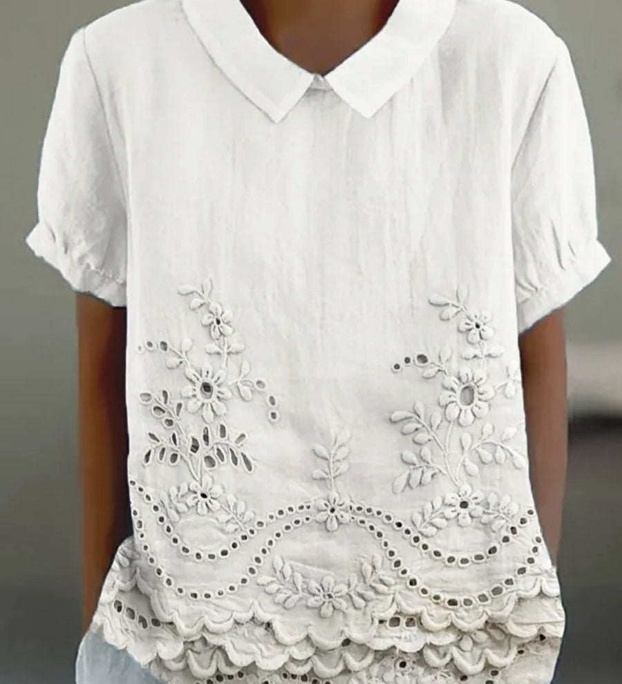 Liliana - Blusa Elegante con Bordado Floral