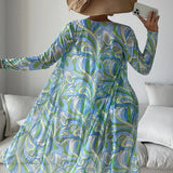 Macarena - Bikini de Tres Piezas con Estampado Moderno y Cover-Up a Juego