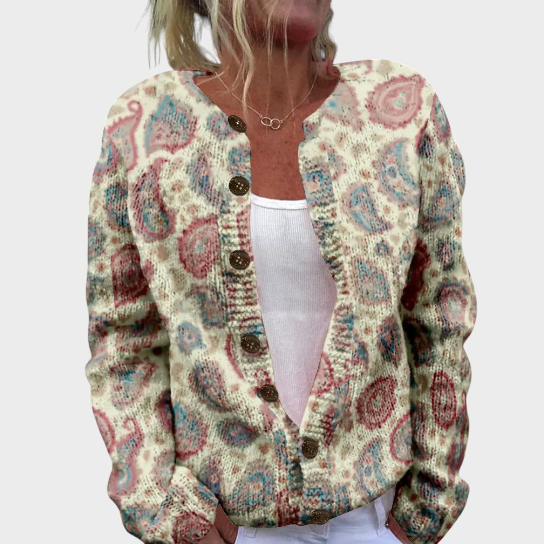 Lara - Cárdigan Floral de Otoño