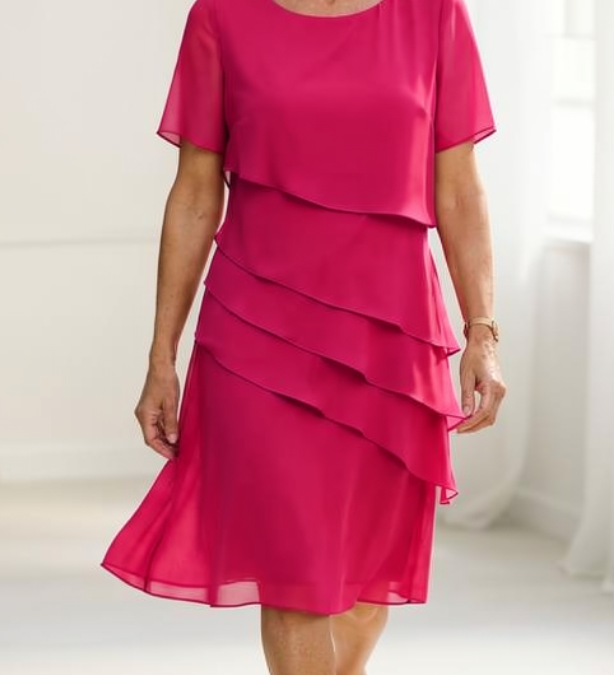 Lía - Vestido Ruffle de Conforto Elegante