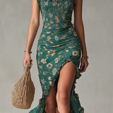 Zara - Vestido maxi bohemio retro