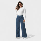 Irene - Pantalones de mezclilla de corte largo