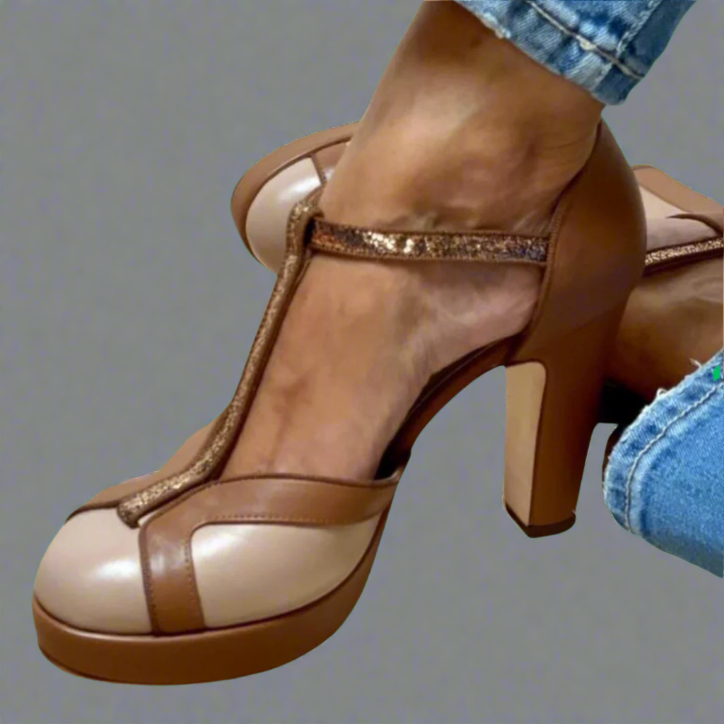 Criselina - Sandalias de tacón alto elegantes y confortables