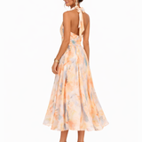 Aurora - Vestido con Escote en Acuarela Elegante
