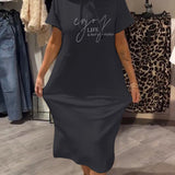 Sásquia - Vestido casual con capucha elegante