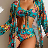 Emma - Bikini con Falda y Estampado Floral Elegante