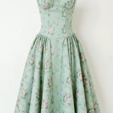 Odette - Vestido midi con corpete estructurado