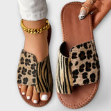 Tareya - Sandalias bicolores con estampado de leopardo