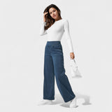 Irene - Pantalones de mezclilla de corte largo