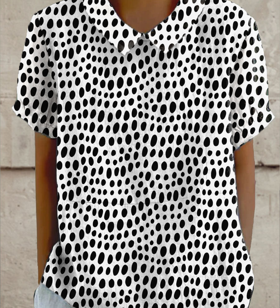 Liliana - Blusa con Estampado de Lunares