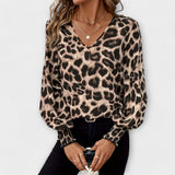 Juana - Blusa Elegante de Leopardo
