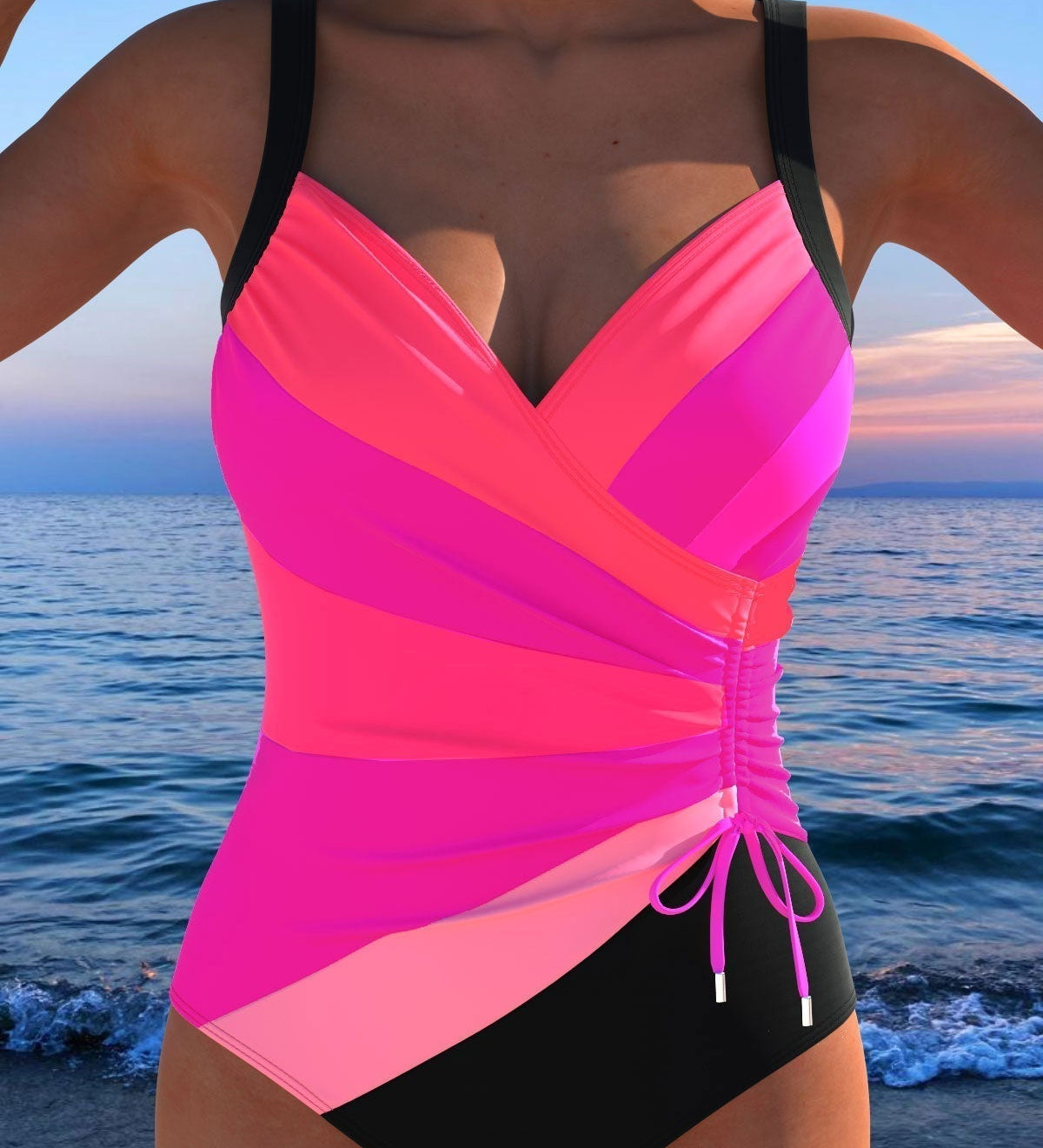 Alma - Bañador Envolvente con Estampado Vibrante y Colorido