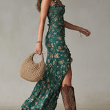 Zara - Vestido maxi bohemio retro