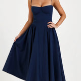 Odette - Vestido midi con corpete estructurado