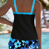 Diana - Tankini Chic de Dos Piezas con Top Favorecedor y Pantalón Cómodo