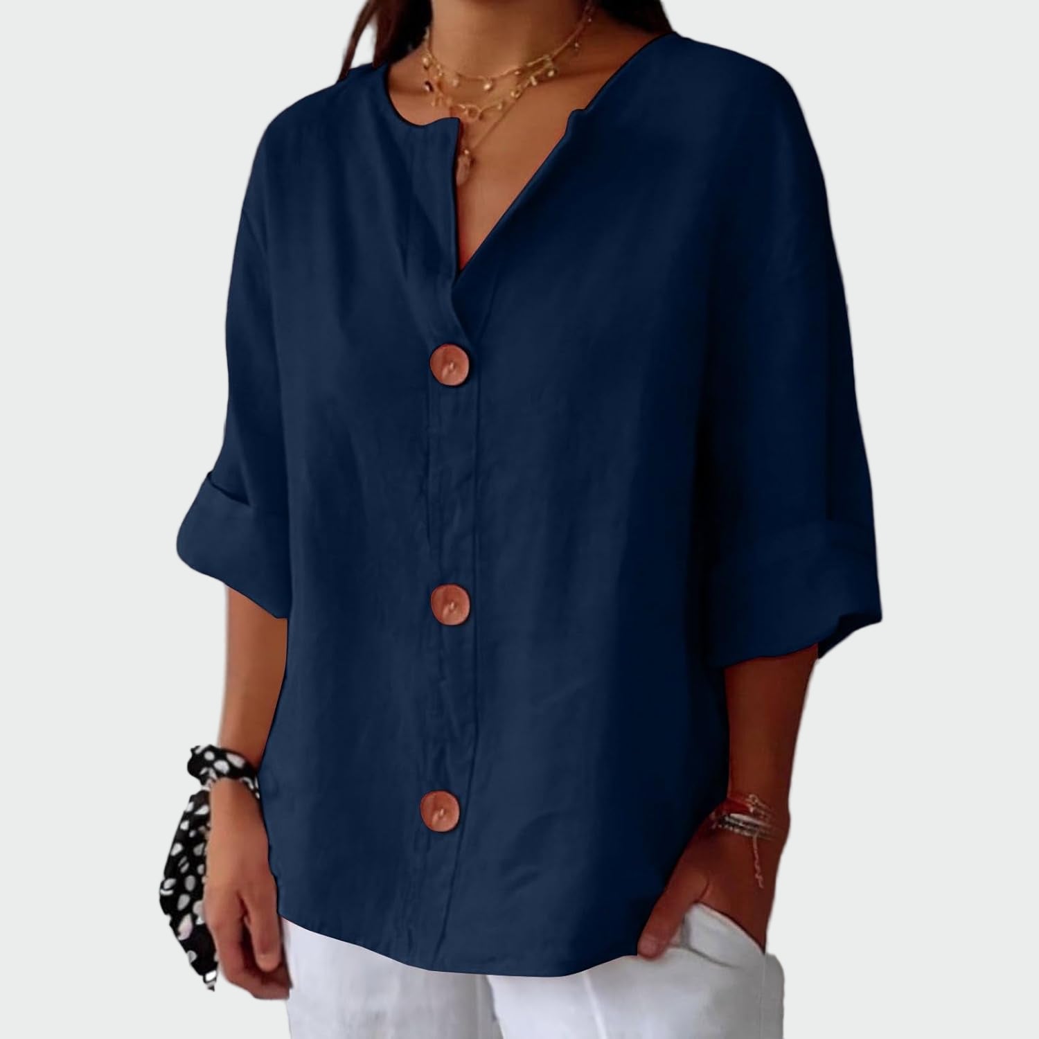 Blusa casual con textura elegante
