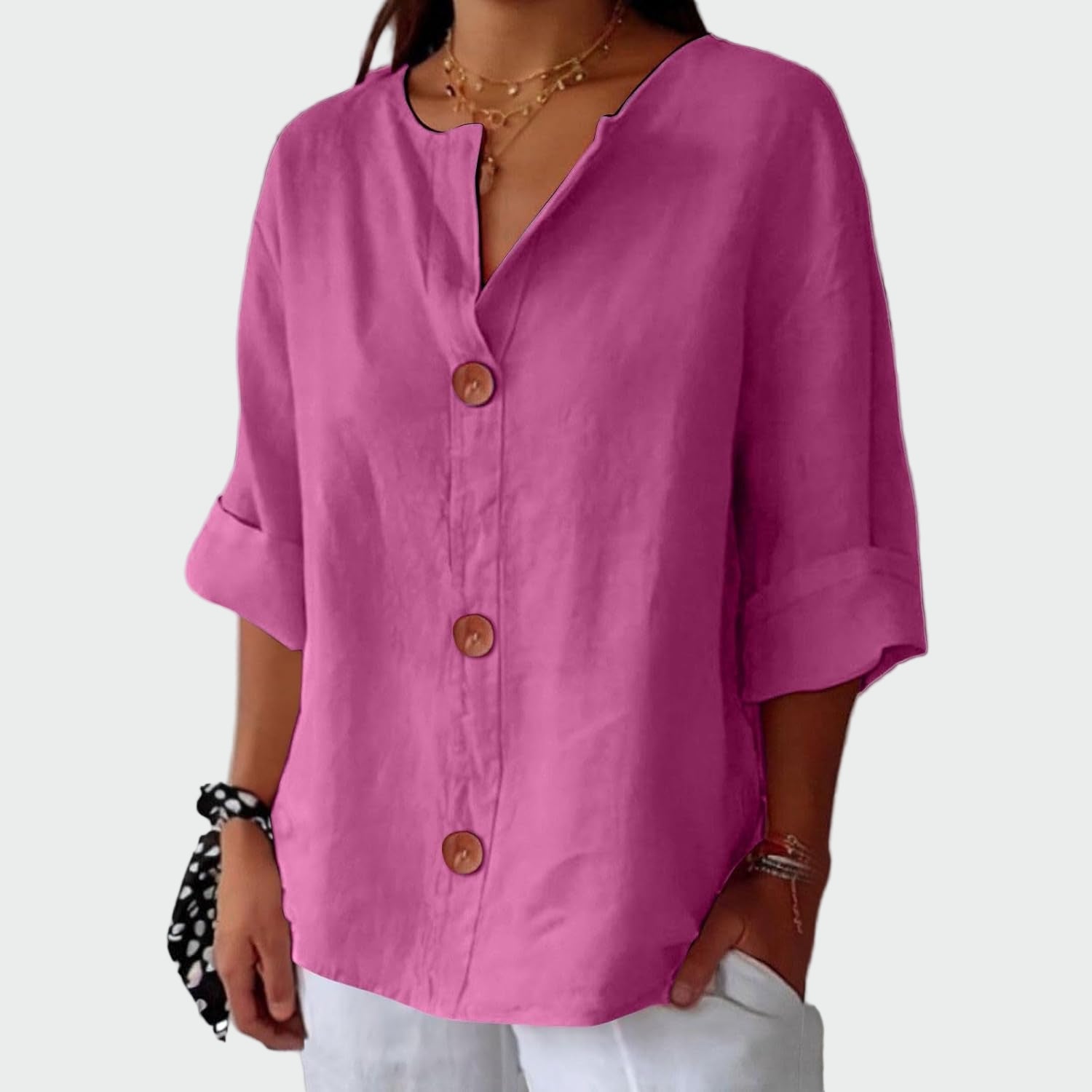 Blusa casual con textura elegante