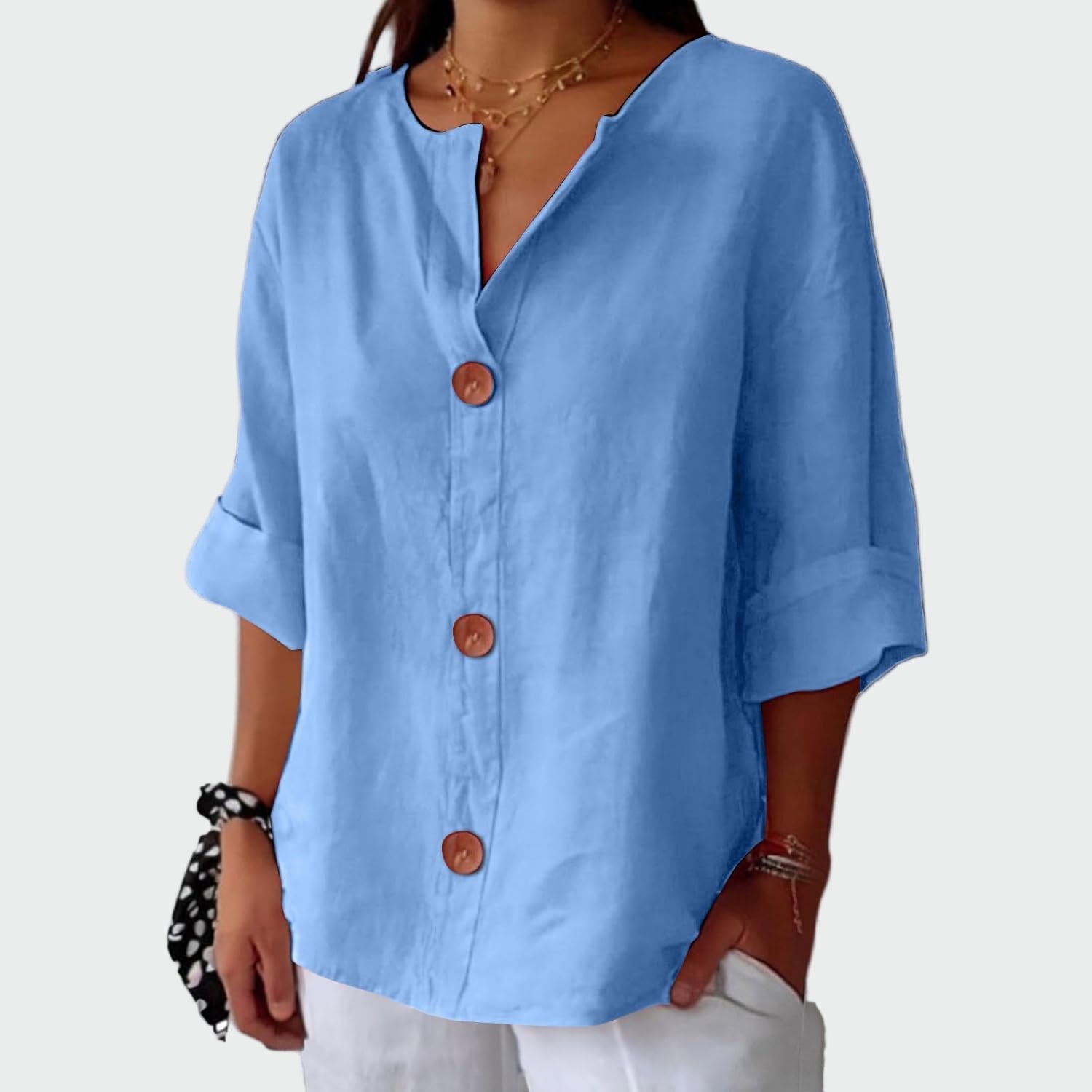 Blusa casual con textura elegante