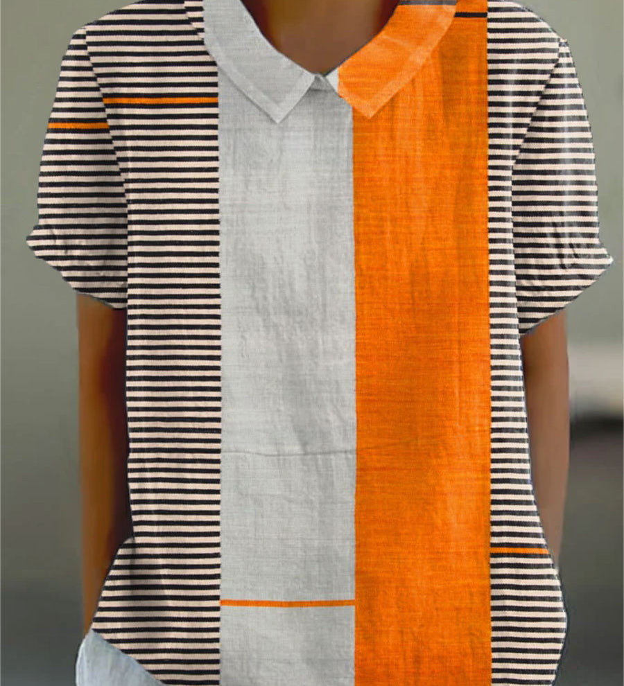 Lena - Camisa Rayas en Bloque de Colores