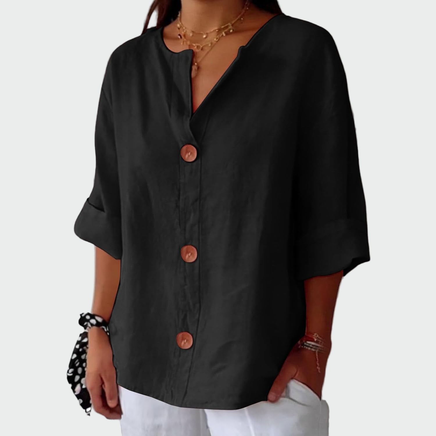 Blusa casual con textura elegante