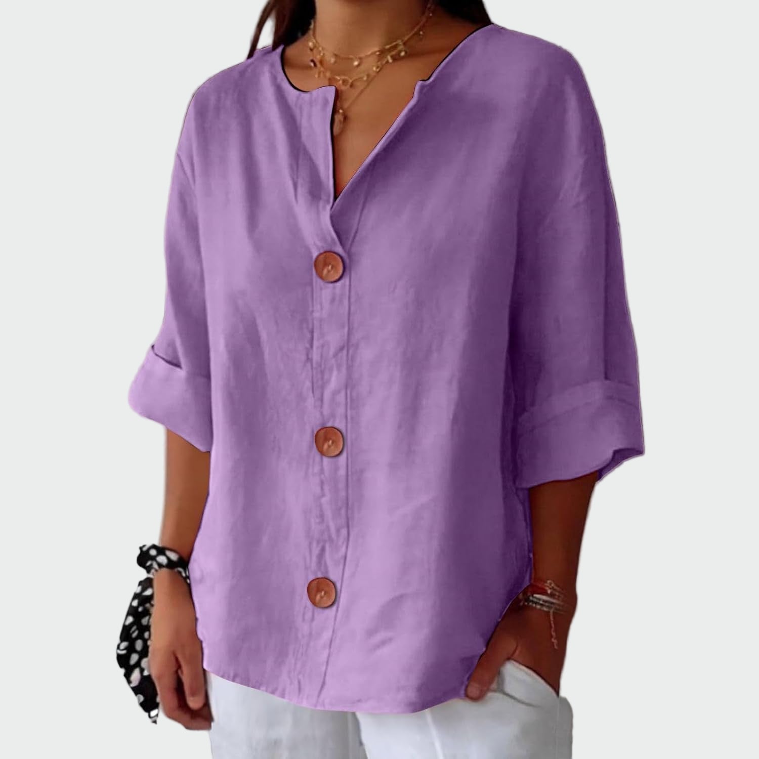 Blusa casual con textura elegante