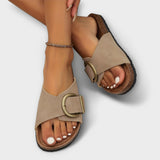 Margarita - Sandalias de corcho para mujer con diseño de hebilla