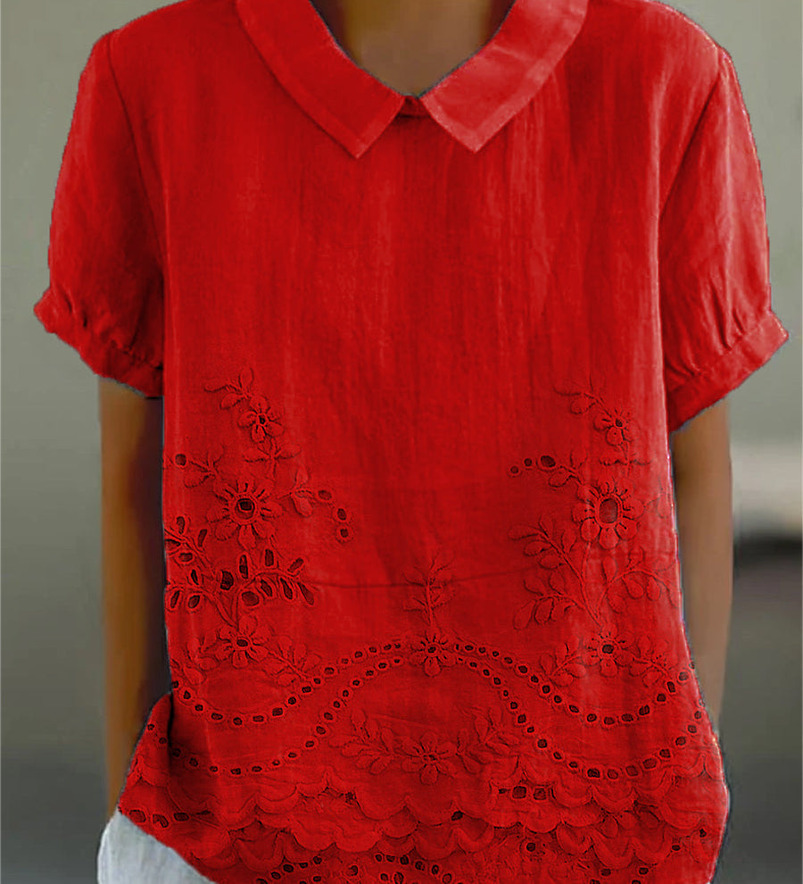 Liliana - Blusa Elegante con Bordado Floral