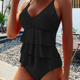 Triana - Bañador Elegante con Volantes Estilizados