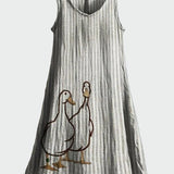 Vestido elegante con pareja de patitos