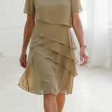 Lía - Vestido Ruffle de Conforto Elegante