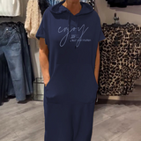 Sásquia - Vestido casual con capucha elegante