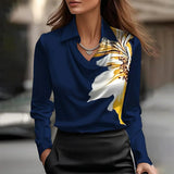 Inés - Blusa de Satén Elegante con Escote Suave