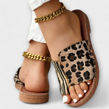 Tareya - Sandalias bicolores con estampado de leopardo