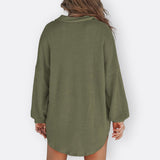 Inés - Blusa Túnica Ligera con Escote en V y Botones