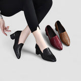 Olena - Zapatos de Tacón en Piel Vegana con Bordado Delicado