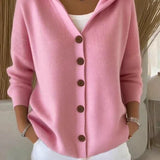 Felicia - Cardigan moderno con capucha